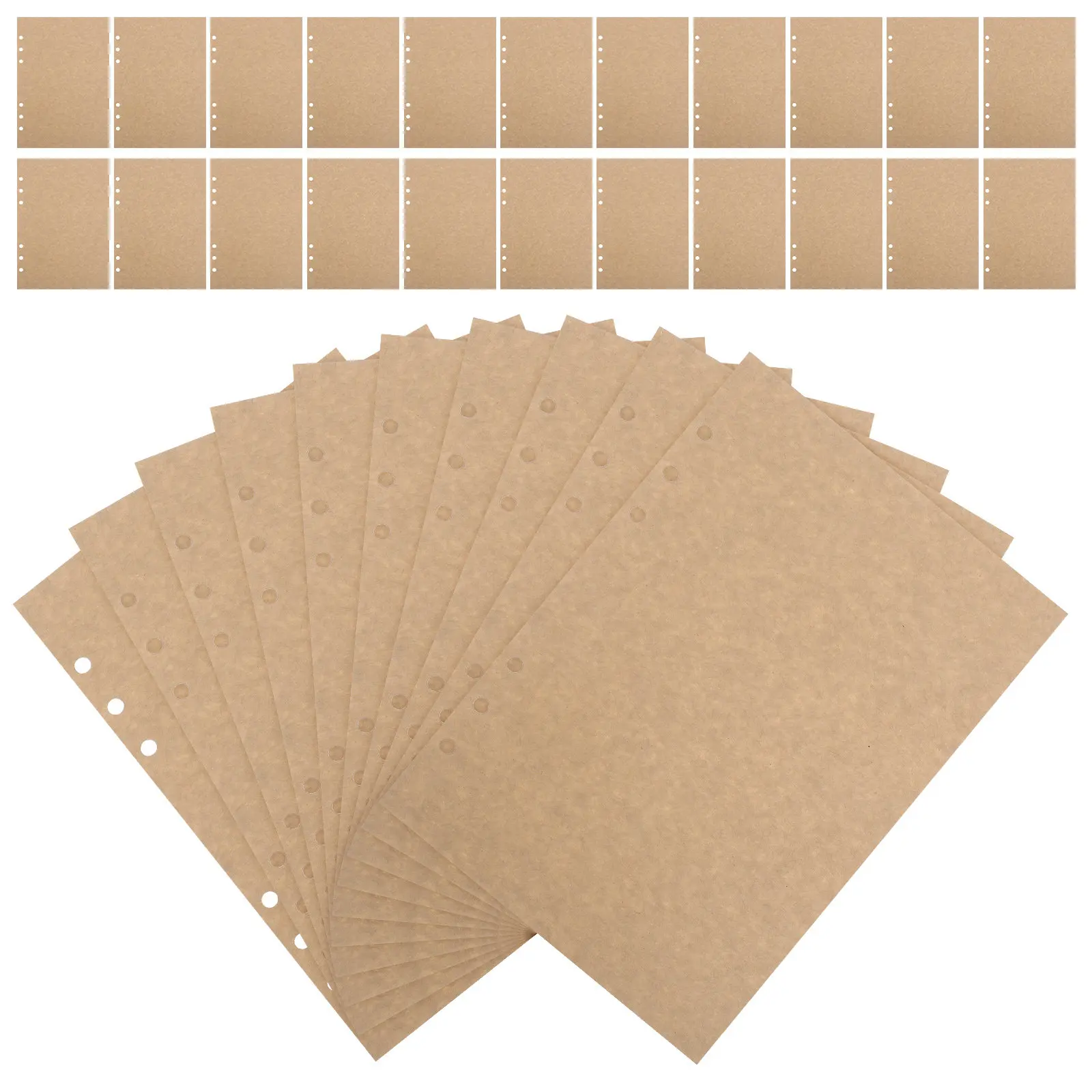 45매 A5 저널 리필용 루즈리프 플래너 인서트 6홀 바인더용 빈 종이 사무실 가정 여행 효율적인 계획 제작