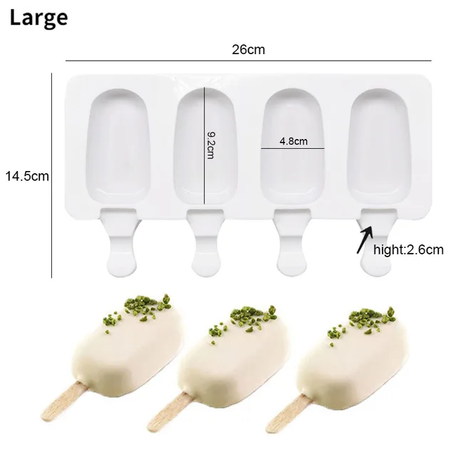 Silicone Ice Cream Mold DIY Chocolate Dessert Popsicle Moulds Tray Ice Cube Maker Homemade Tools Summer Party Supplies Style2