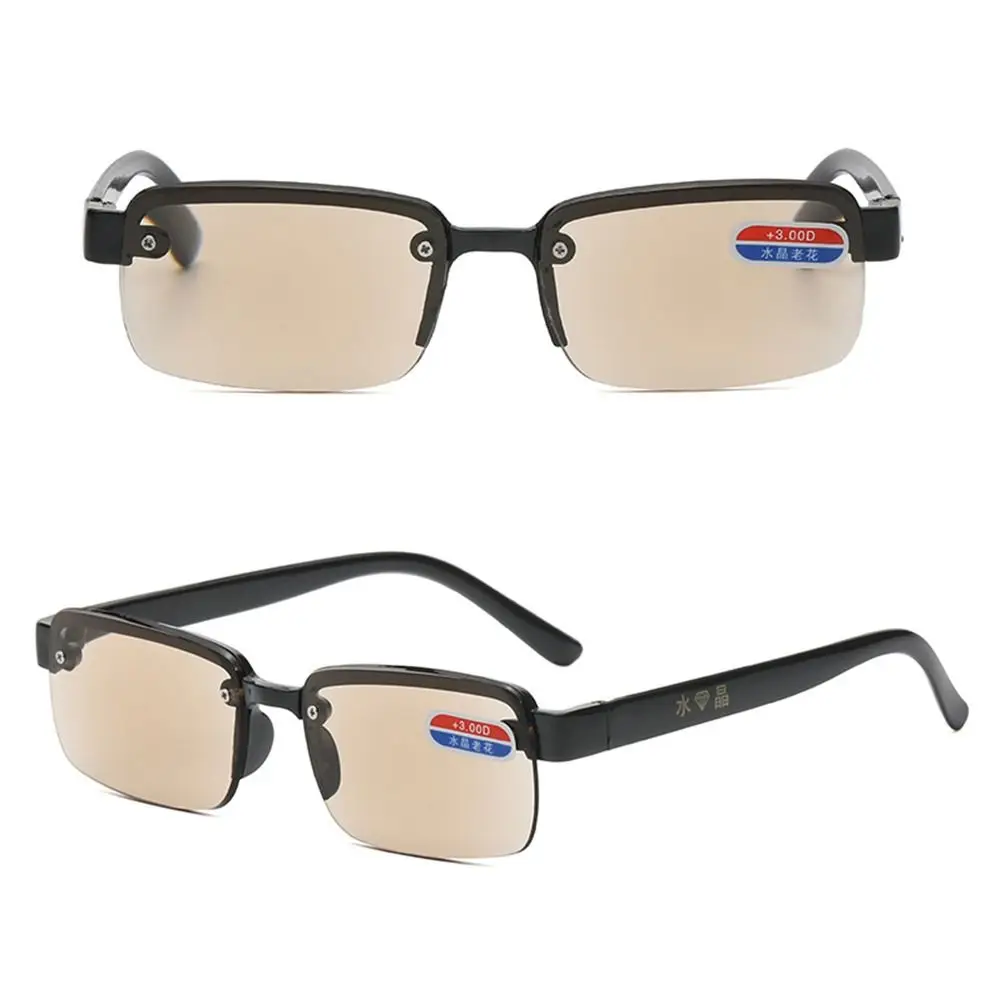 Tragbare HD-Lesebrille, ultraleicht, Augenschutz, Hyperopie-Brille, PC, quadratische Brille, Herren und Damen – Detail 10