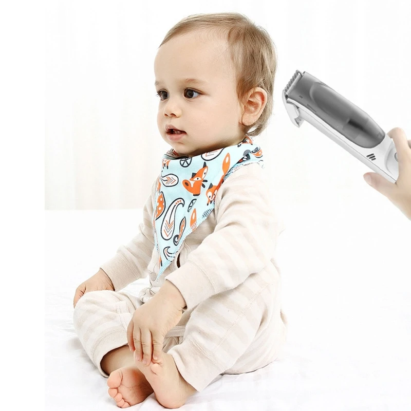 Infant Silent Hair Clipper Portable Electric Hair Trimmer for Babies Dual-Motor USB Cutter Home Use