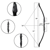 Archery Bow and Arrow 30/40lbs Take-Down Recurve/Straight Bow with 12x Carbon Arrows Shooting Practise Hunting Game Accessories 2