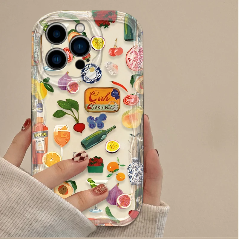 Seaside Scenery Wine Lemon Soft TPU Phone Case