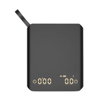 주방 커피 전자 체중계 타이머 포함, 고정밀 LCD 디스플레이, USB 충전, 에스프레소 체중계, 식품 계량, 2kg, 0.1g
