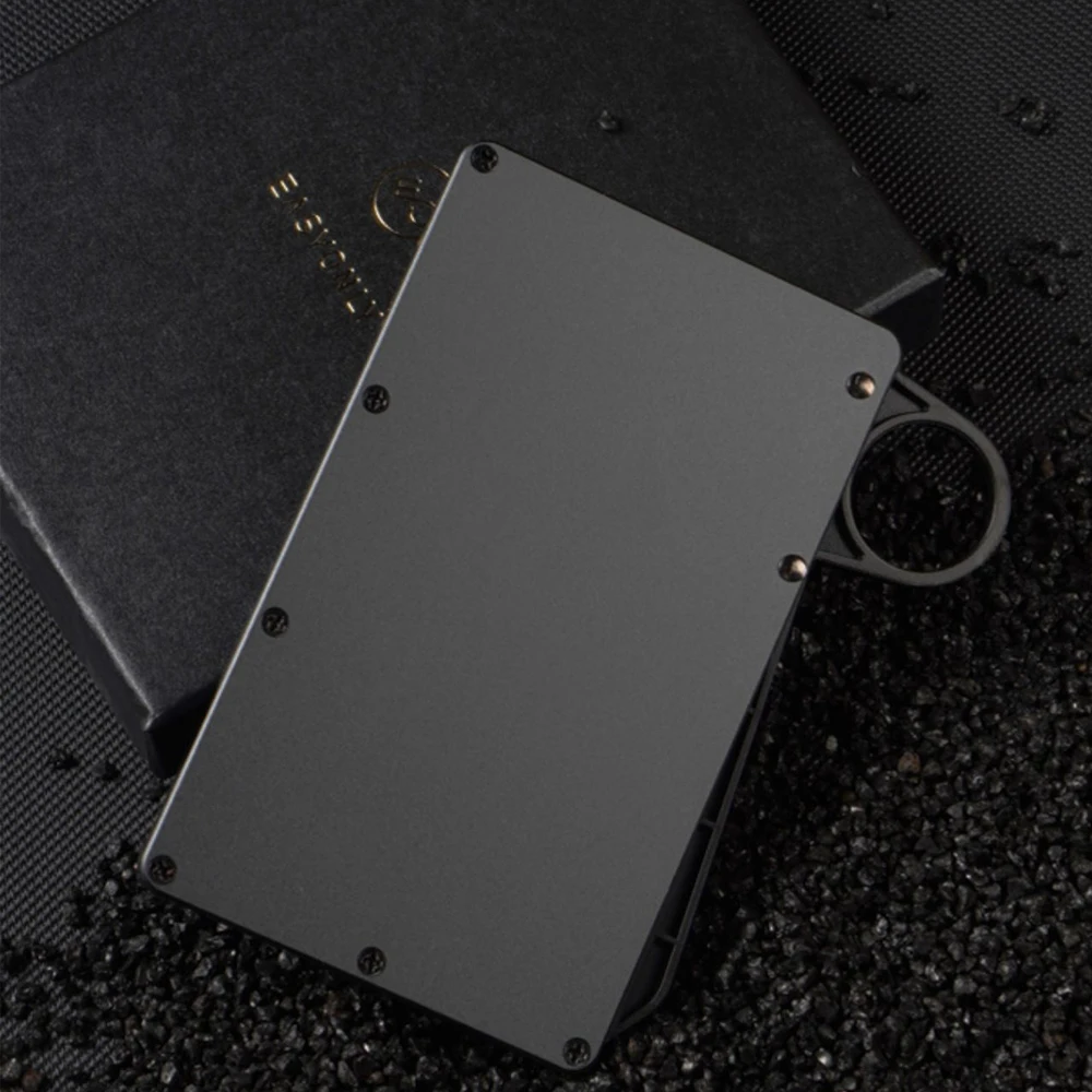 Super Slim Aluminum Pop-up Carteira Wallet Mini Credit Card Wallet Purse Card Holders Men Thin Small