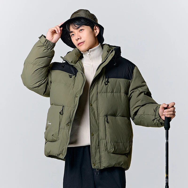 Down Jacket Mens Jacket Semir Winter Hooded Loose Daily Commuting Casual