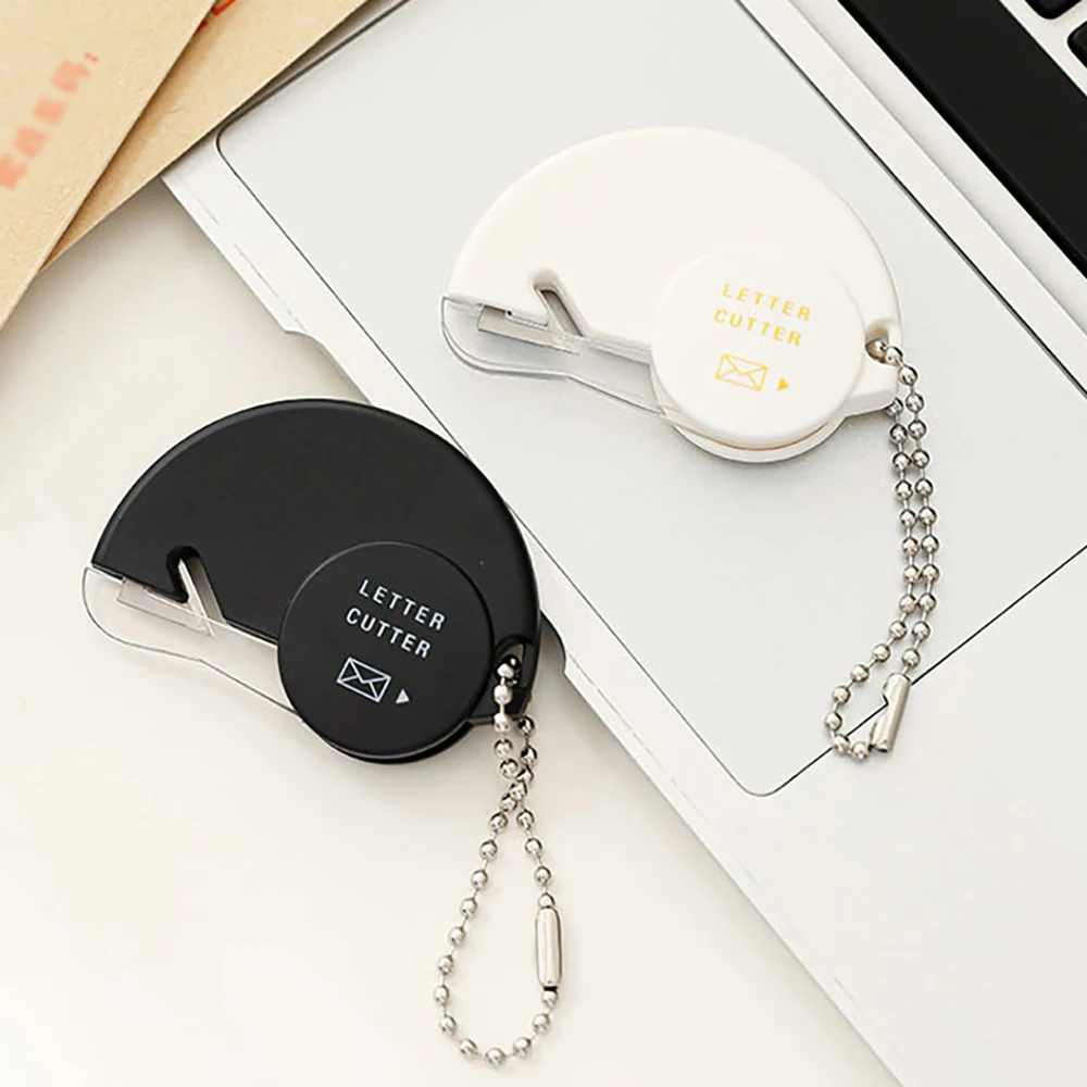 일본산 미니 샤프트리스 레터 오프너, 안전하고 손에 편한 휴대용 언박싱 나이프, 그레인 오프너, 배지 전용