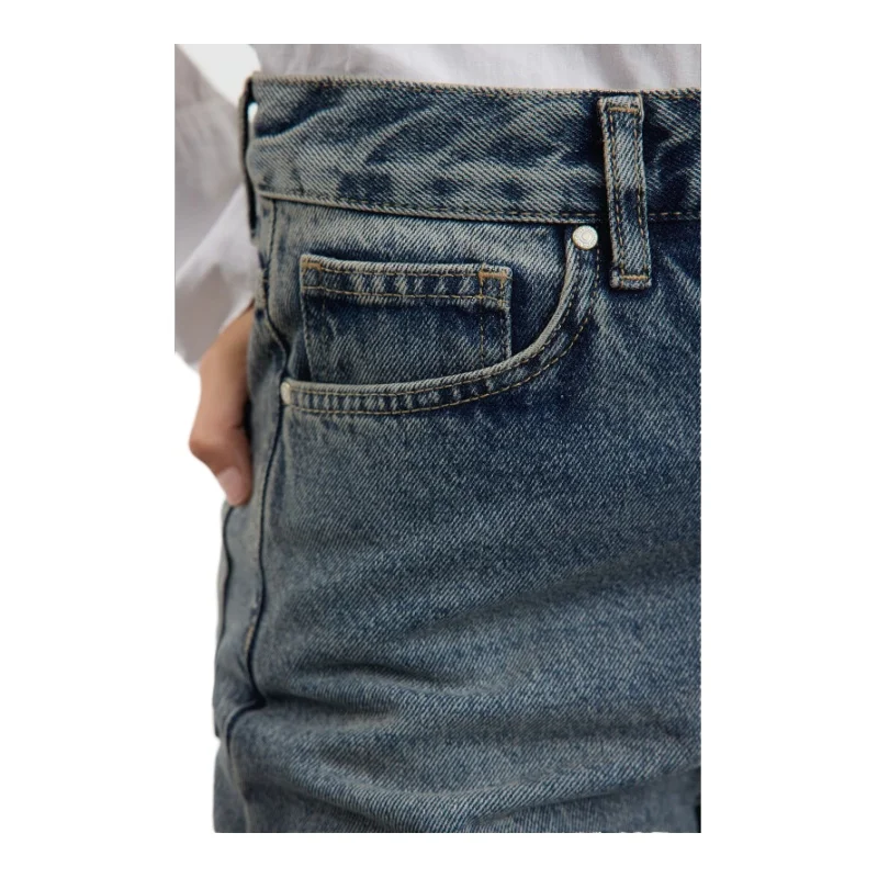 Trendyol TYZA Women's 100% Cotton Denim High Waist Jeans New Spring Autumn Wide Leg,Slim Fit Pants Casual Trousers 5