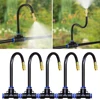 Free Bending Yellow Copper Mist Nozzle 8mm Straight Push Lock Joint Garden Watering Humidification Sprayer 1