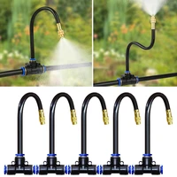 Free Bending Yellow Copper Mist Nozzle 8mm Straight Push Lock Joint Garden Watering Humidification Sprayer 1