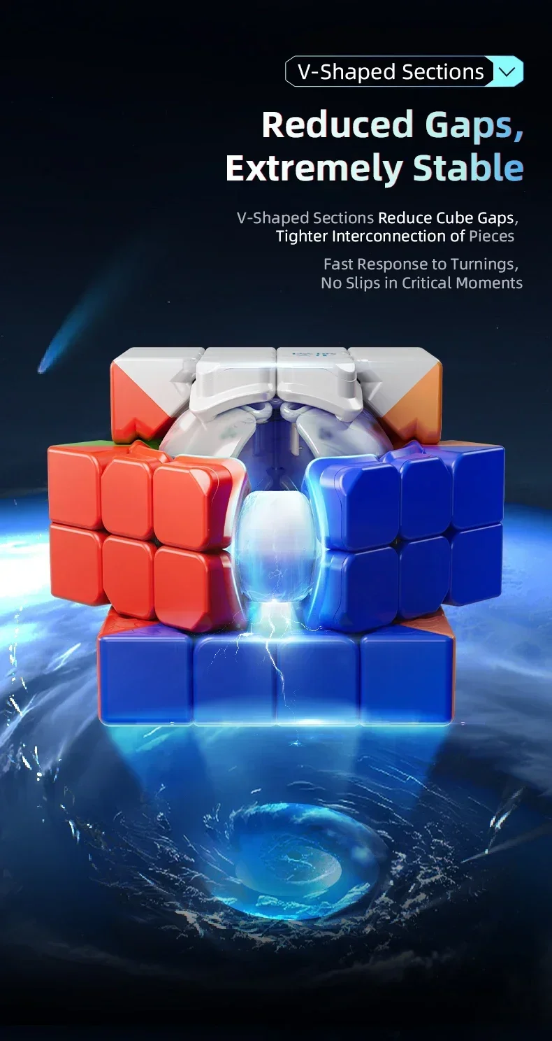 [Picube] MoYu AoSu V7 Special Edition 4x4x4 Magic Speed Cube AOSUv7 Magnetische Track UV Aufkleberlose Puzzle Spielzeug Geschenke 4X4 Cubo – Detail 13