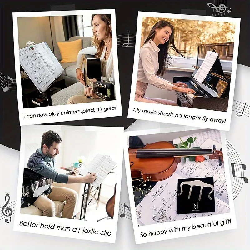 1pc Music Book Clip - Effortlessly Holds and Displays Sheet Music for Easy Reading, Perfect for Piano, Guitar