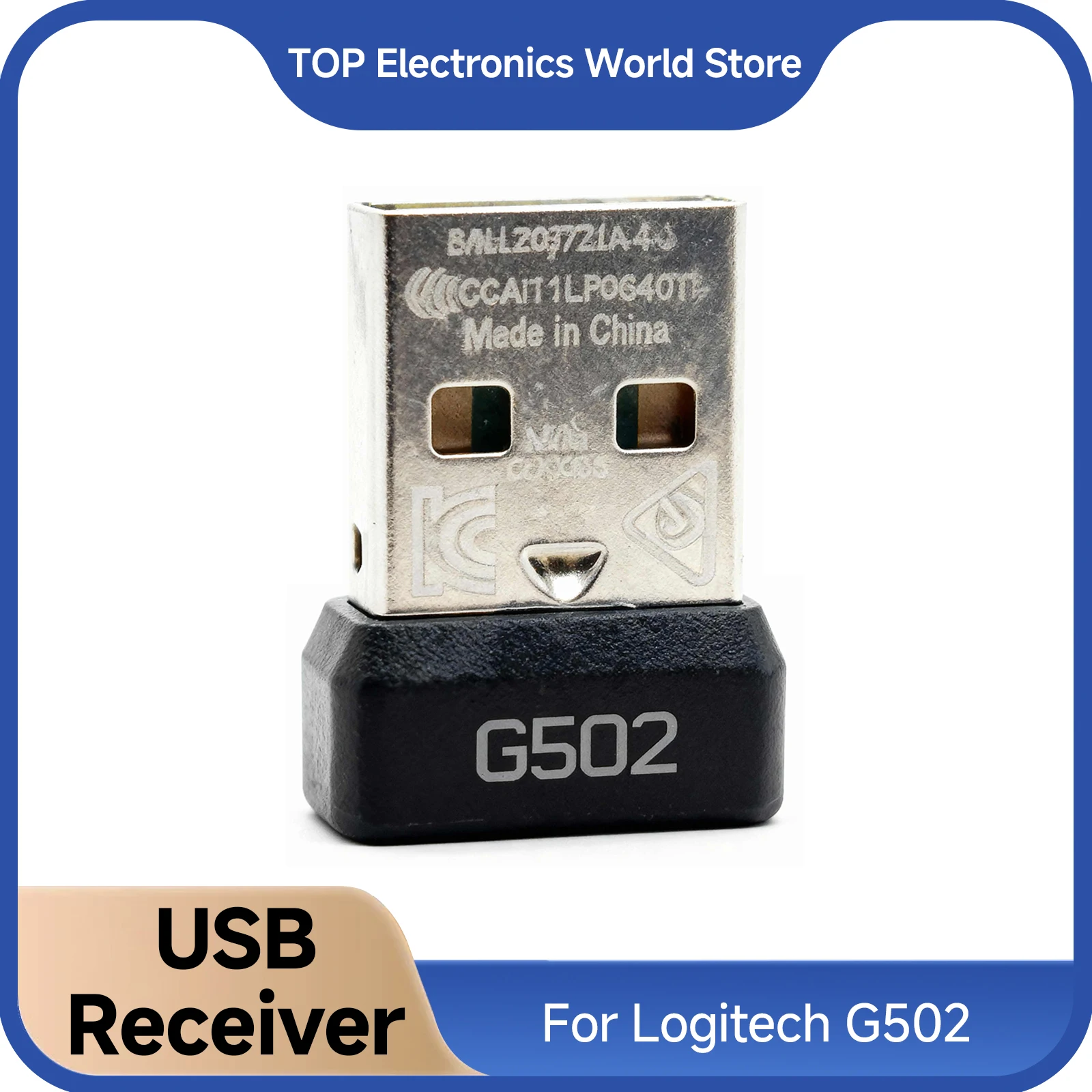 For Logitech G502 USB Dongle - 2.4GHz Mouse Receiver Plug Adapter, Wireless Gaming Mouse Replacement Accessories, New