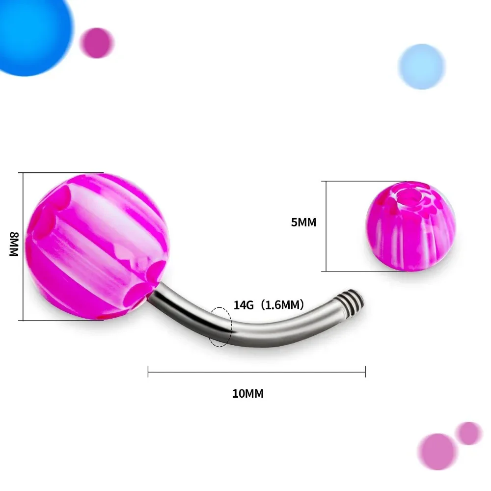 Fashion Mix Color Acrylic Stainless Steel Belly Button Piercing 30/50PC Navel Ombligo Piercing Body Jewelry piercing jewelry belly button piercings body piercing jewelry body jewelry