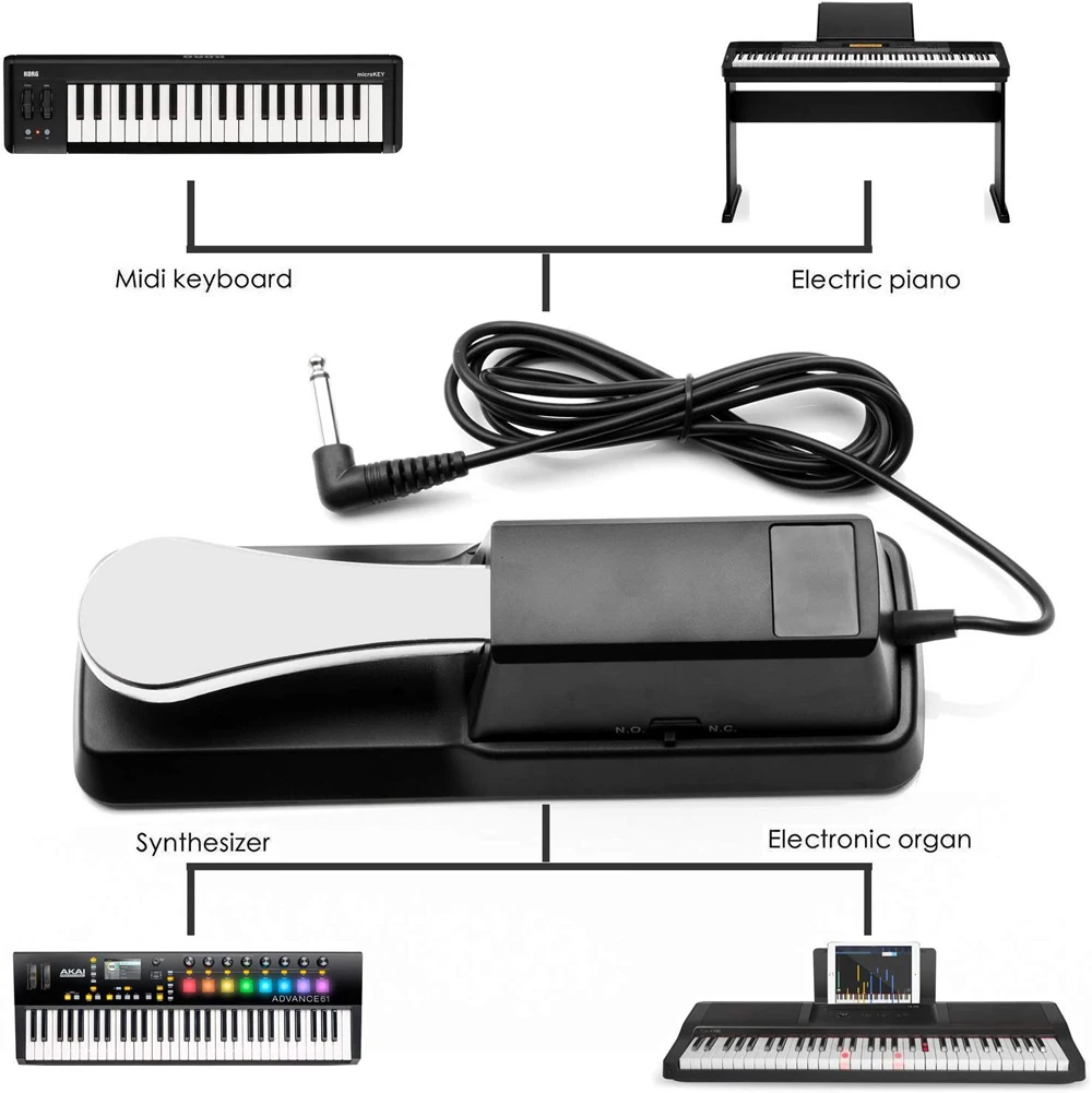 Pianoforte Sustain Pedal Keyboard Con Cavo Sustain Damper Pedal Per Roland Korg Electric Piano Sintetizzatore Elettronico Di Organi