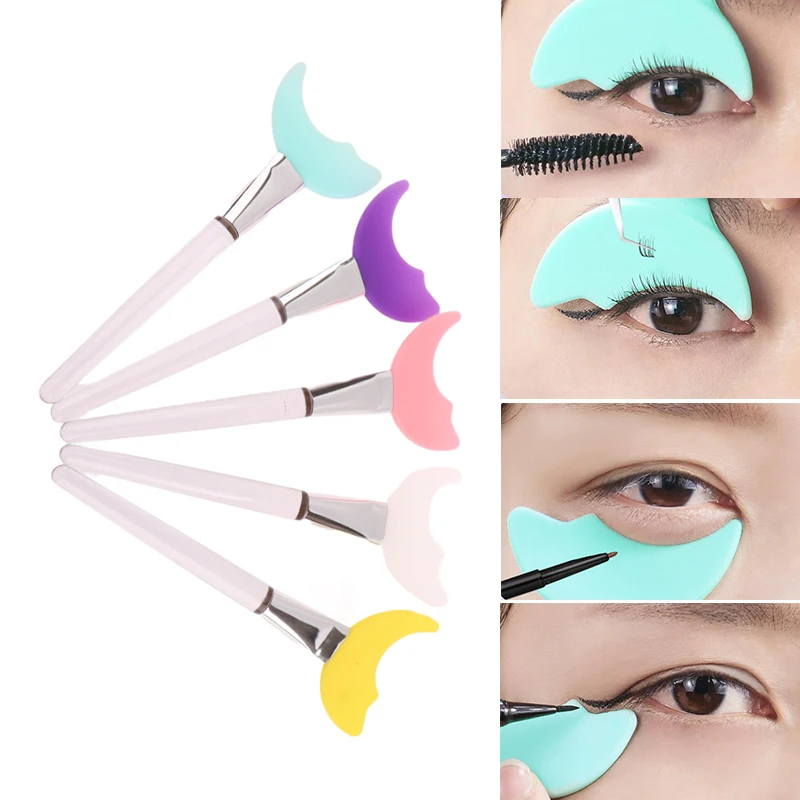 1 stücke Silikon Eyeliner Lineal multifunktion ale Augen Make-up unterstützen Eyeliner Werkzeug Wimpern farbe Lippenstift Silikon Schönheit Lineal – Detail 20
