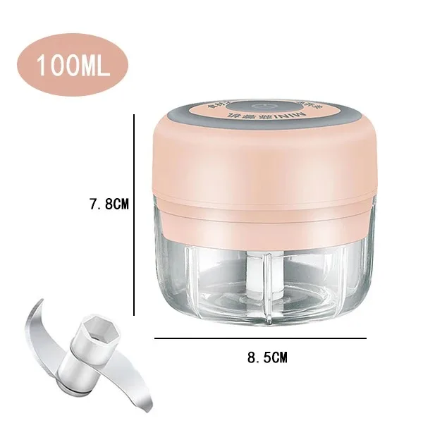 100ml/250ML Manual Meat Mincer Garlic Chopper Rotate Garlic Press Crusher Vegetable Onion Cutter Kitchen Cooking Accessories 10