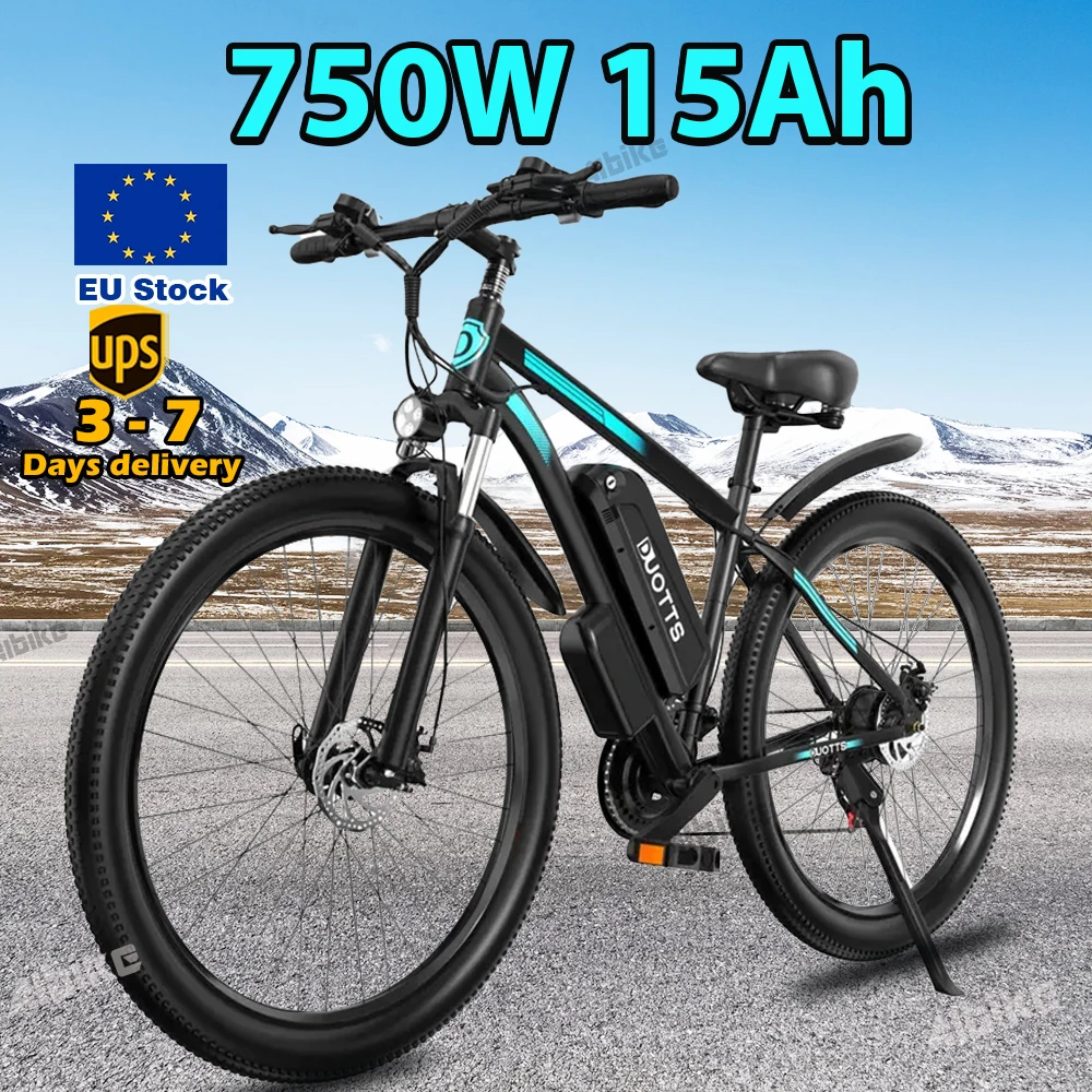 Mountain Bike Elettrica Per Adulti, E-Bike Per Pendolari, Mtb, 21 Velocità, Batteria 48V, 15Ah, 750W, 29 Pollici, Stock Ue