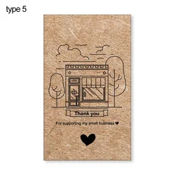 Express Appreciation Thank You Postcards for Online Retail with Kraft Paper (Type 5)