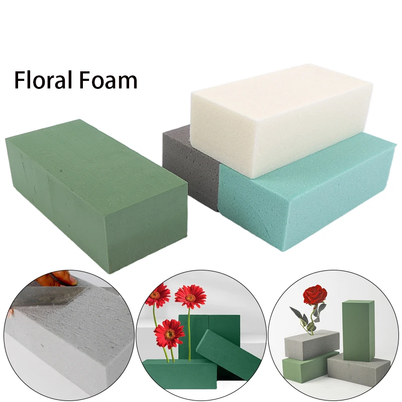 طوب رغوي مربع جاف يمتص الماء الاصطناعي الجاف الرطب زهرة الطين تشكيلة زهور كتل رغوة لوازم الحدائق