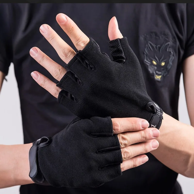 Tactical Gloves Summer Men's Lightweight Breathable Outdoor Cycling Fishing Sports Non-Slip Women Full Finger Glove Half Finger 3