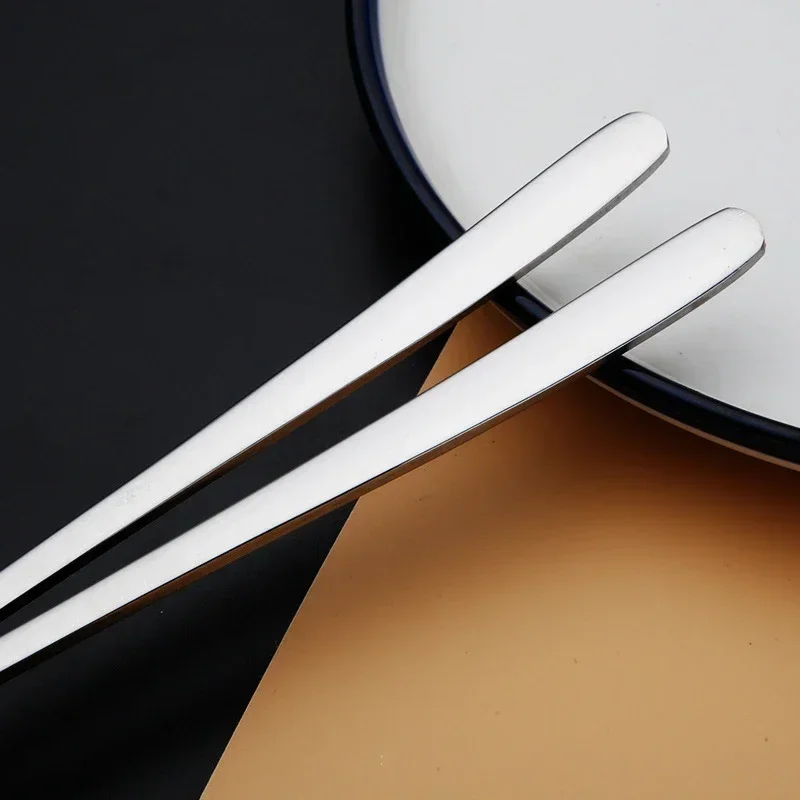 Stainless Steel Spoon Soup Spoon Long Handle Food Stirring Kitchen Accessories
