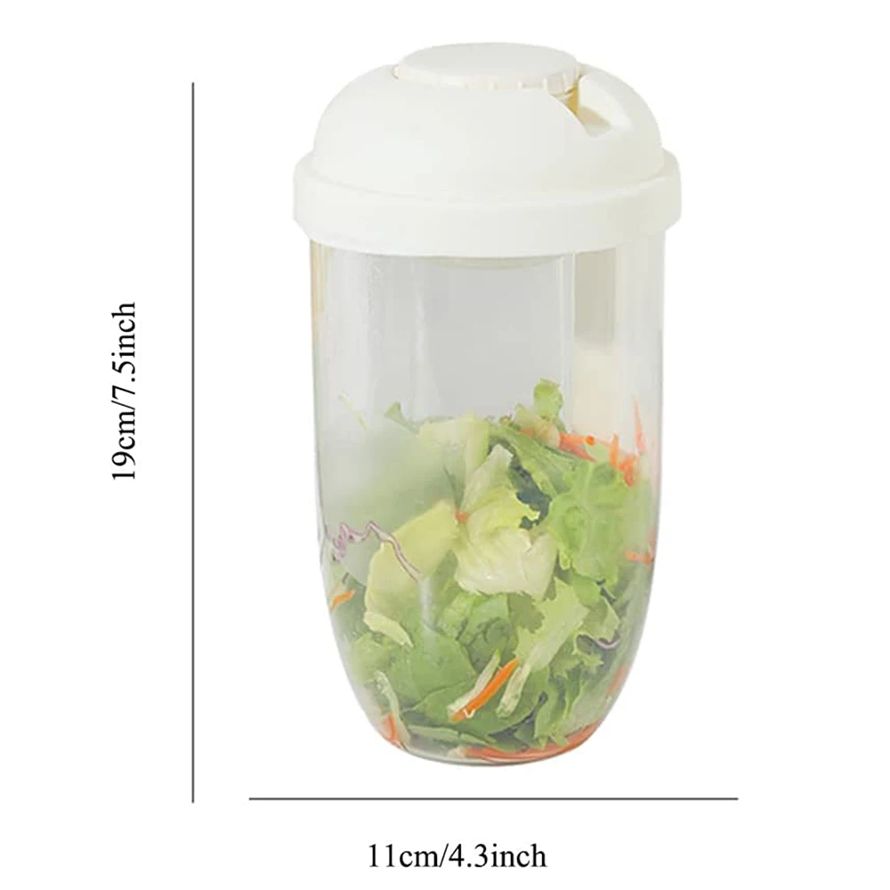 Salad Cup,Salad Dressing Container to Go,Fresh Salad Cup with Fork and  Dressing Holder,Salad Meal Shaker Cup,Reusable Portable Fruit and Vegetable