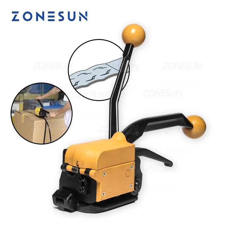 Zonesun A333 Handheld Steel Strapping Tool Steel Band Packing Tool Steel Strip Strapping Tool