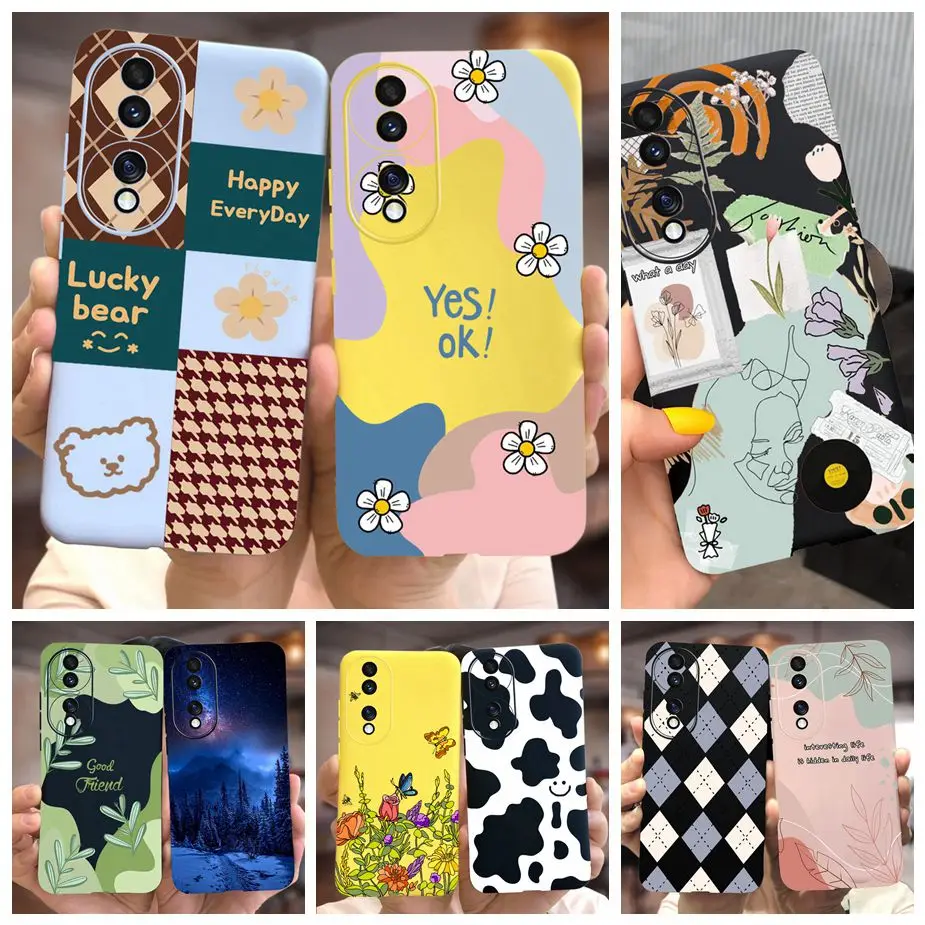 Per Honor 70 Pro Case Sdy-An00 2022 New Fashion Art Cover Dipinta Per Huawei Honor70 Honor 70 Pro + Custodia Morbida Fundas Coque