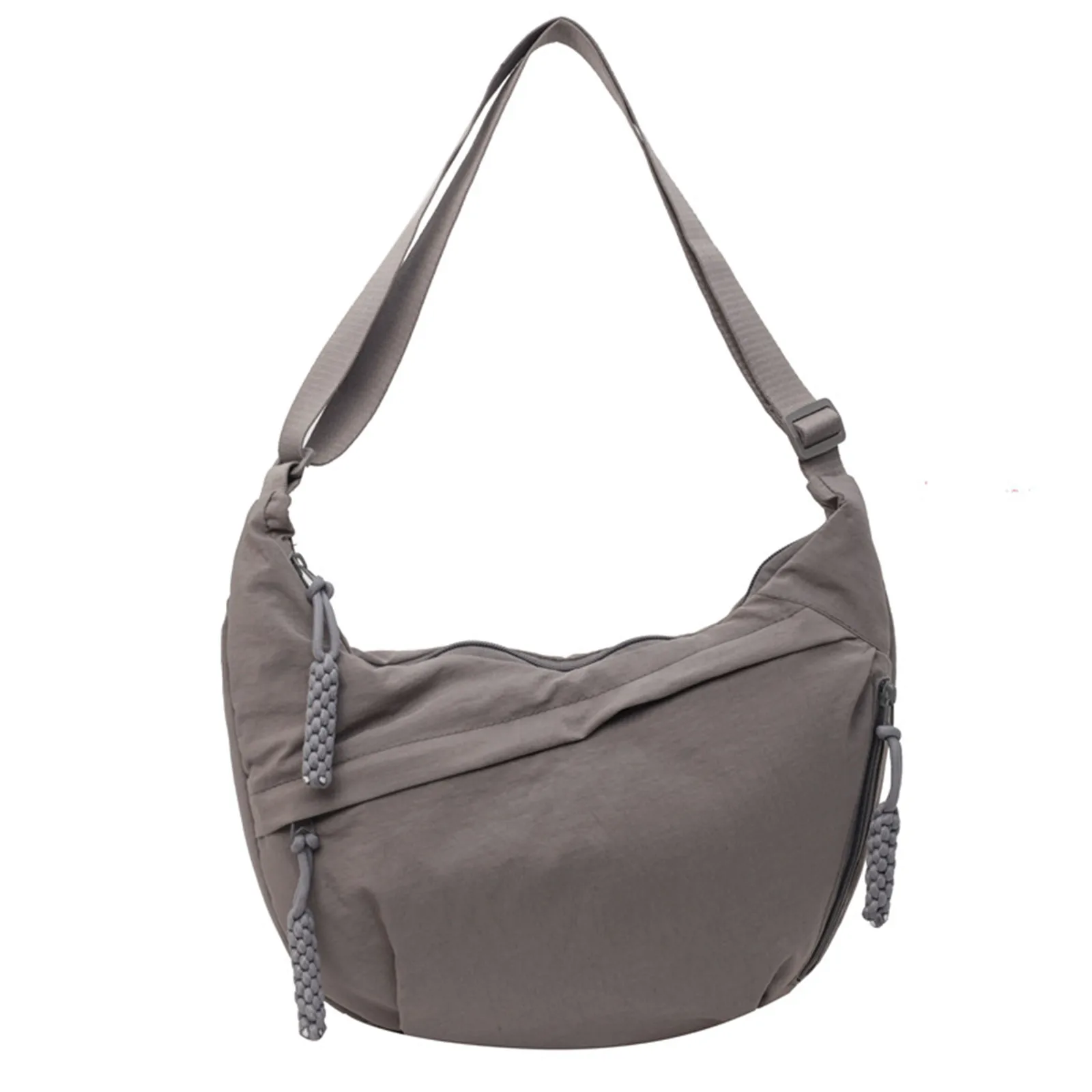 Borsa A Mezzaluna Donna In Nylon BIKPRST - Leggera, Tracolla Regolabile, Con Cerniera