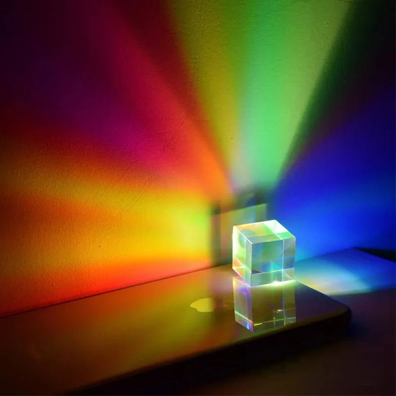 18*18*18mm Optical Science Popularization for Cube  Experiment Projector with Color Combination Prism