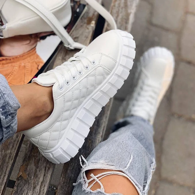 Big Size Women Shoes Flats Oxford Female Spring Autumn White Platform Shoes Loafers Ladies Casual Shoes Woman Fashion Sneakers