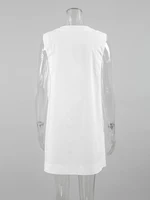 Marthaqiqi Cotton Female Nightgowns Sexy V-Neck Sleepwear Tank Tops Pajamas Backless Nightwear Casual Mini Dress Women Nightie - Image 5