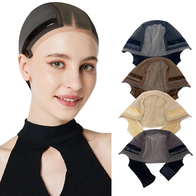 Silicone Strip Lace Wig Cap for Women,Non-Slip Grip Cap,Wig Caps with Built-in Adjustable Velvet Band for Keeping Wigs in Place