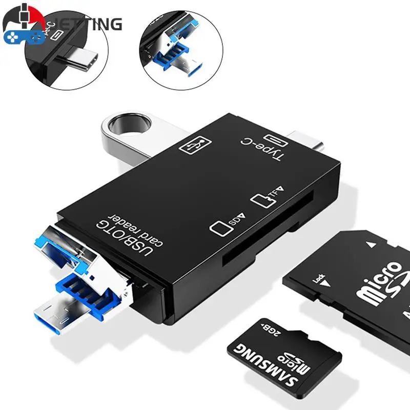 

Многофункциональный 3 в 1 кардридер TF/SD/U диск/фотокамера Type-C OTG Универсальный кардридер