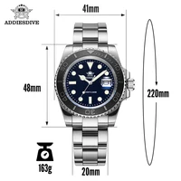 ADDIESDIVE luxueux montre à Quartz analogique pour hommes BGW9 lumineux 20 barres étanche hommes plongée en acier inoxydable hommes montres H3 2