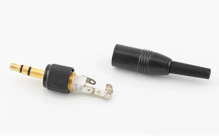 퓨어라인 블랙 3.5mm 3.5mm 1/8 인치 스테레오 나사 오디오 잠금 커넥터, 젠하이저 D11 V1 P03 마이크 예비 플러그, 5 개