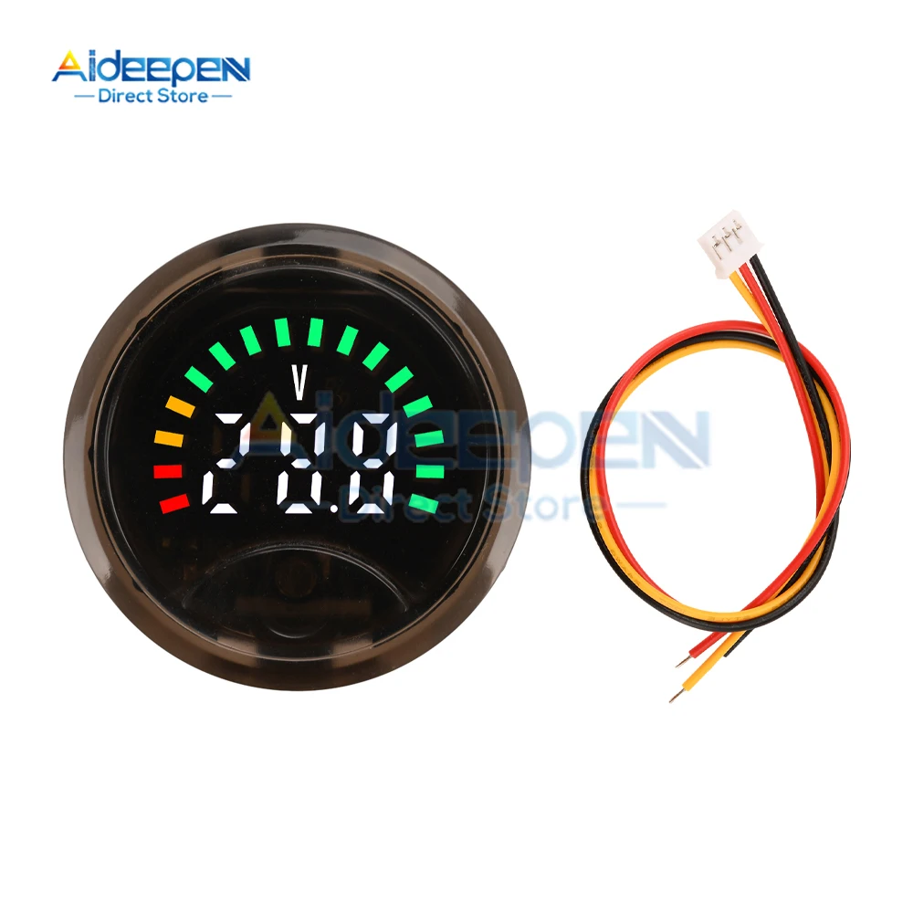 Voltmetro Digitale DC 7-100V Con Display LED Blu – Tester Per Batterie Litio E Auto 12V