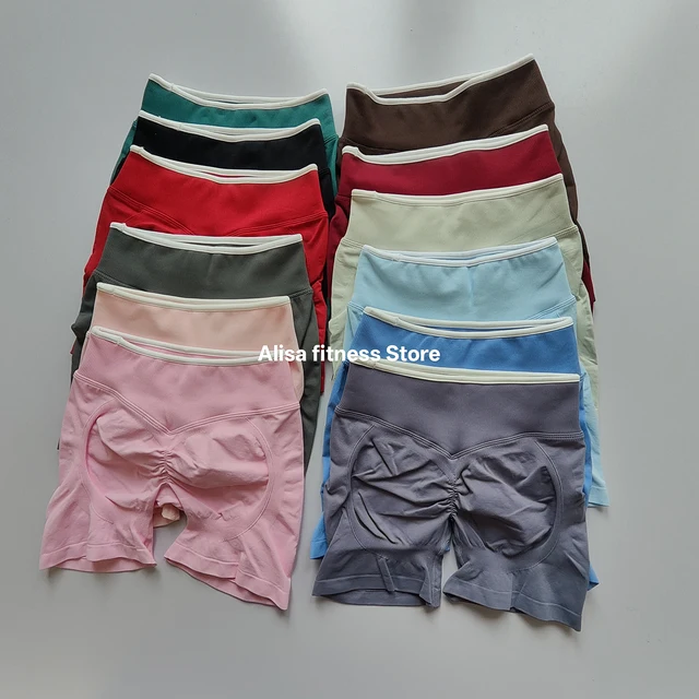 Women's High Waist Seamless Yoga Shorts Summer High Stretch Gym Shorts Running Shorts Pilates Wear Cycling Training Shorts