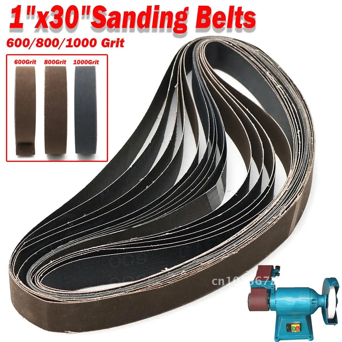 

30" Sanding Sander Belts 600 800 1000 High Grit Polishing Aluminum Oxide Width 25 Mm/1" Length 762 Mm/30" Sanding Belt 15PCS