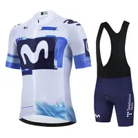 Movistar Pro Team Summer Cycling Jersey Suit Men's Breathable Mountain Bicycle Clothing Set Bike Mountain Maillot Ropa Ciclismo 1