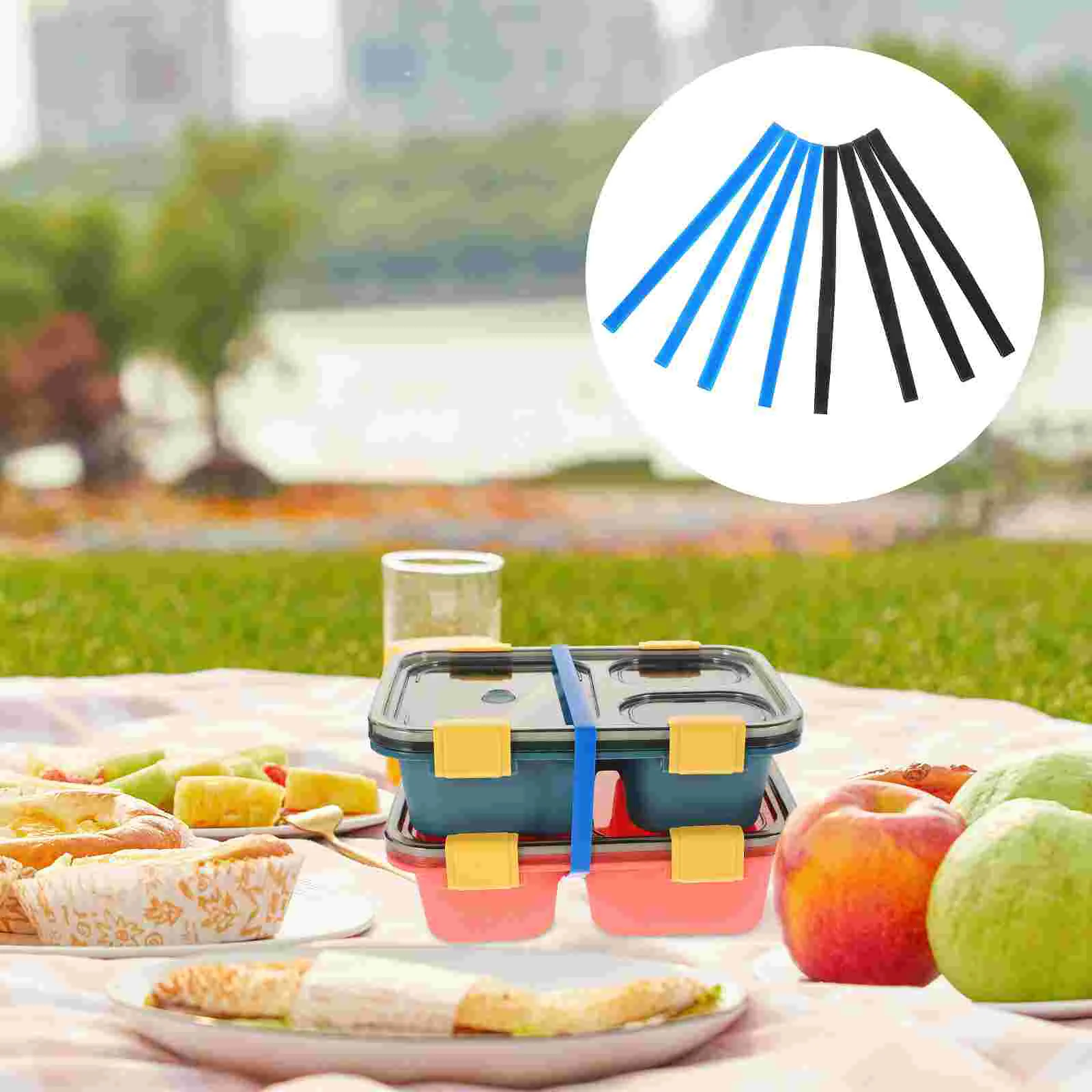 실리콘 스트랩 컬러풀 밴드, 휴대용 신축성, 세척 가능한 실리카 젤 비치 타올, 8 개