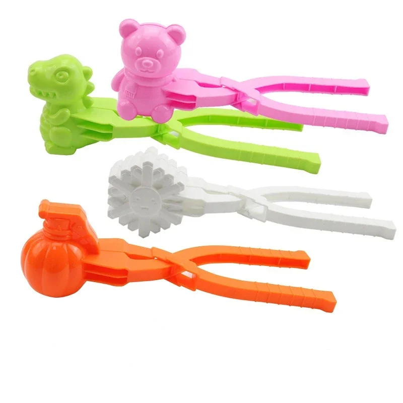 5pcs Maker Winter Outdoor Play Christmas Snow Toys With Handle For Kids Snow  Clip Playset Fight
