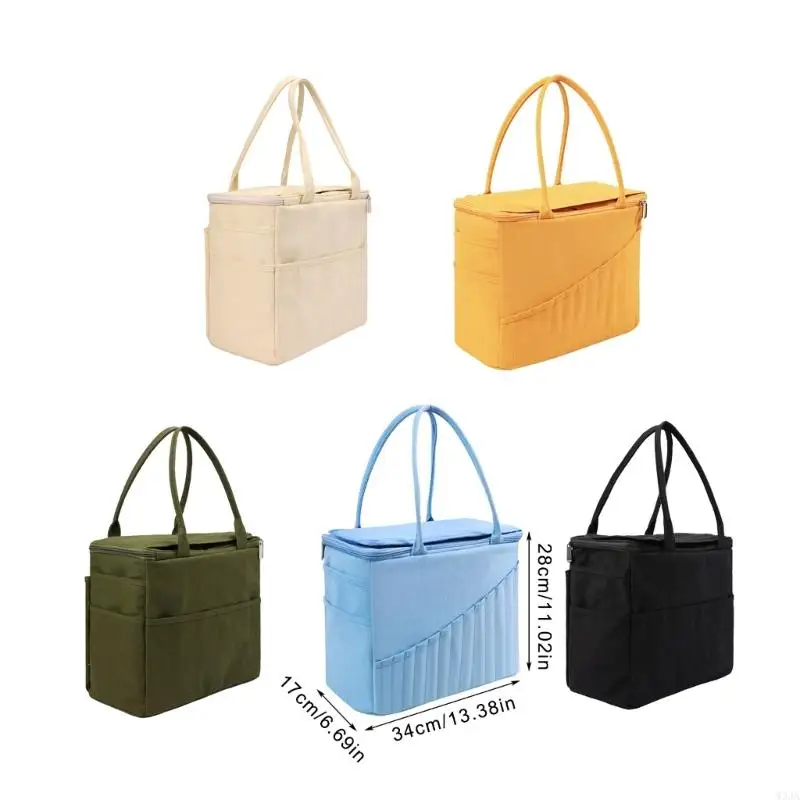 W3JA Crochet Bag Yarn Storage Bag Travel Knitting For Crochet Yarn Hook Needle