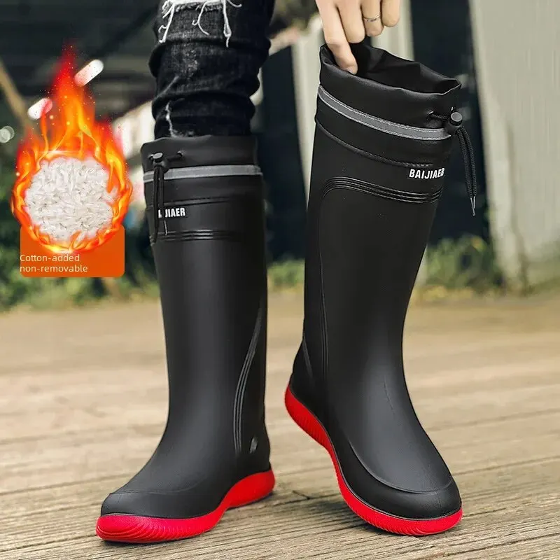 Calzado Botas De Agua Con Forro Polar Mujer Botas Impermeables