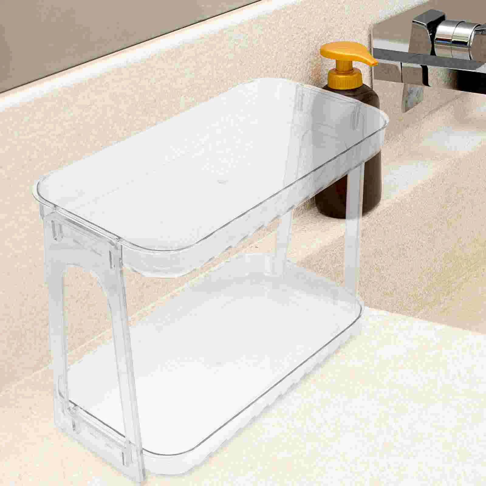 

Transparent Bathroom Shelves Storage Racks Desktop Corner Tray The Pet Vanity Organizer
