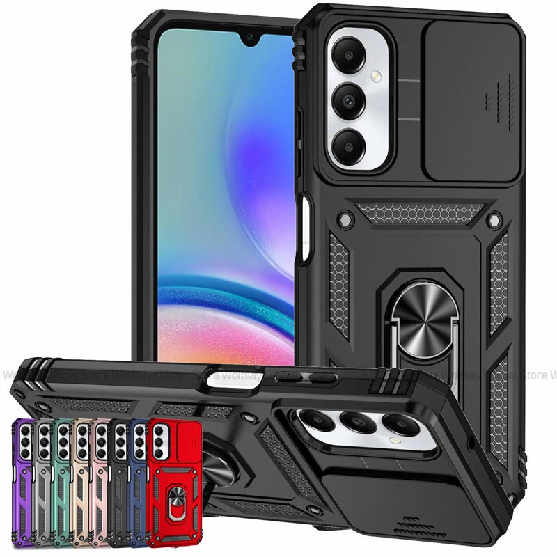 Per Samsung Galaxy A05S Custodia Samsung Galaxy A05 A05S A15 A25 A35 5G Cover Antiurto Armor Pc Silicone Slide Cover Per Telefono Con Fotocamera
