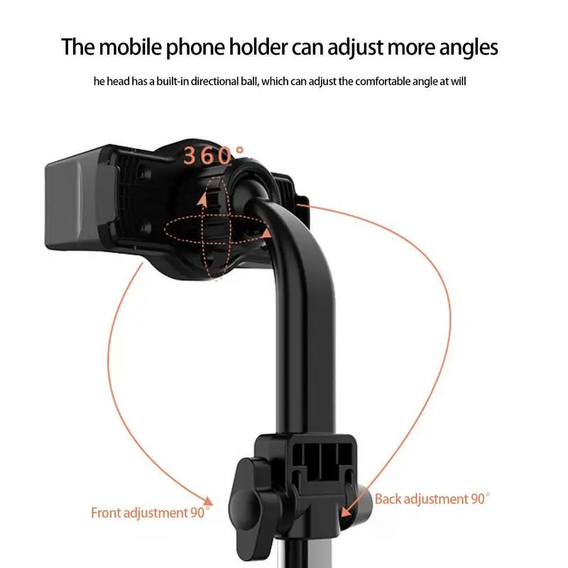 Extendable Selfie Phone Stand | 2in1 Universal Overhead Live Broadcast Bracket | Multi-Purpose Phone Stand For Live Videos