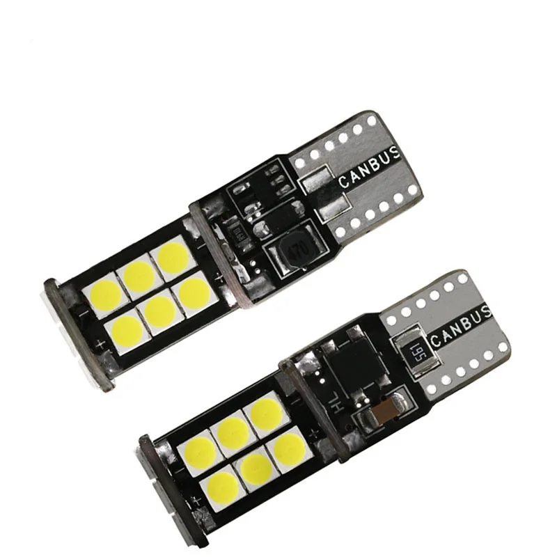 

300PCS Car LED T10 Led Canbus W5W Led Bulbs 168 194 15 SMD 3030 LED Dome Reading Lamp Interior Lights Auto DC 12V