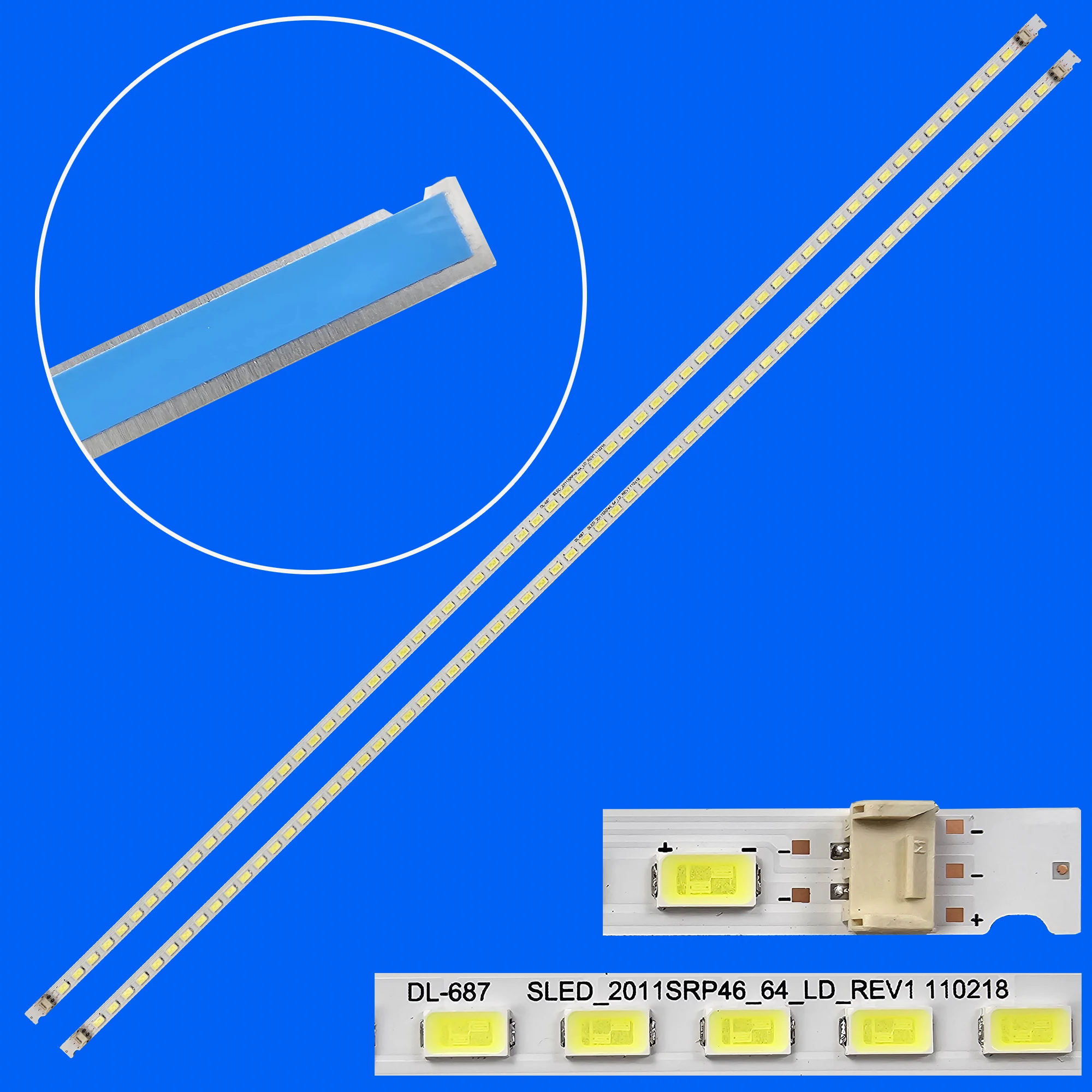 

1/5/10 Kit LED Backlight Strip For LK460D3LB43 46PFL8606H/6 46PFL8686K/02 46PFL8606H/12 46PFL8606T/12 SLED_2011SRP46_64_LD_REV1