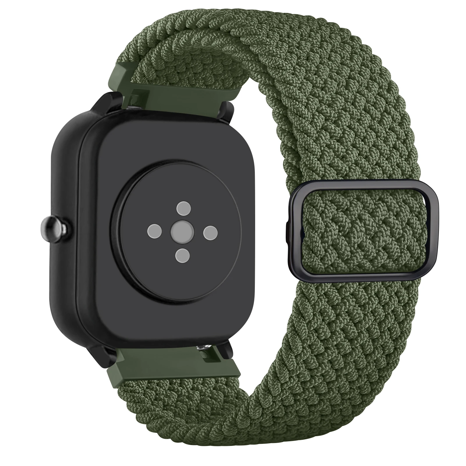 20mm Elastic Weave Smartwatch Strap, Adjustable and Comfortable Band